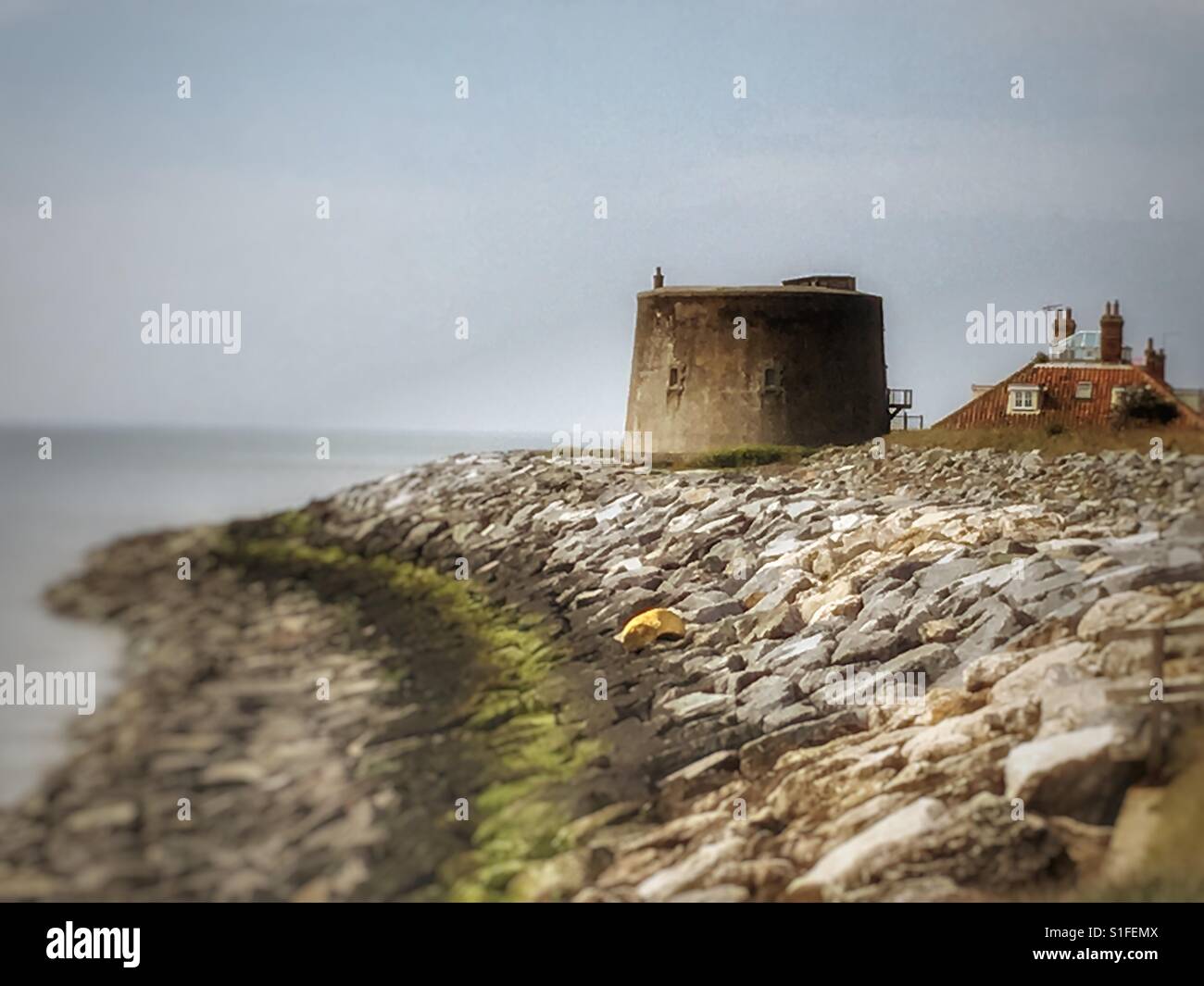 Martello tower east Lane Bawdsey Suffolk - Smartphone Captured Stock Image