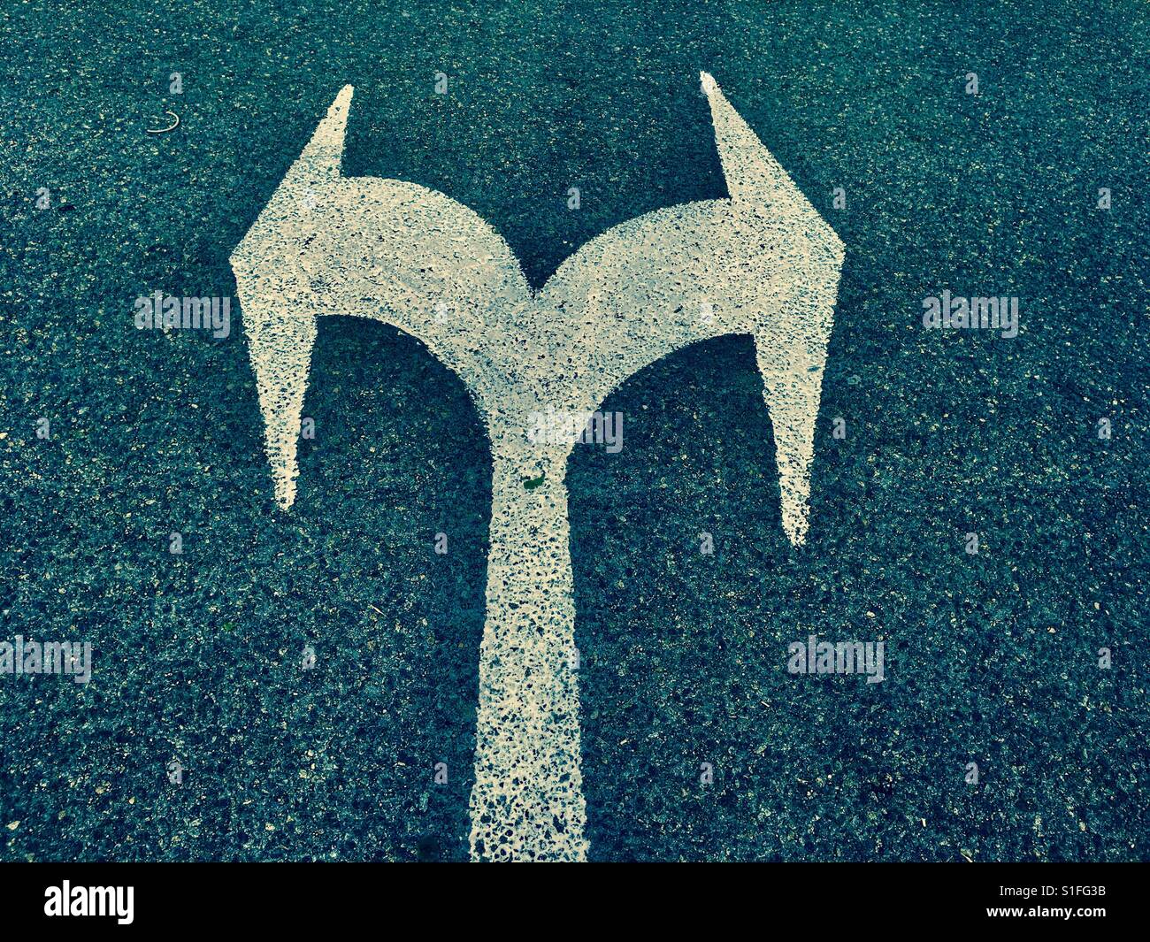Left or right right or wrong signage - Smartphone Captured Stock Image