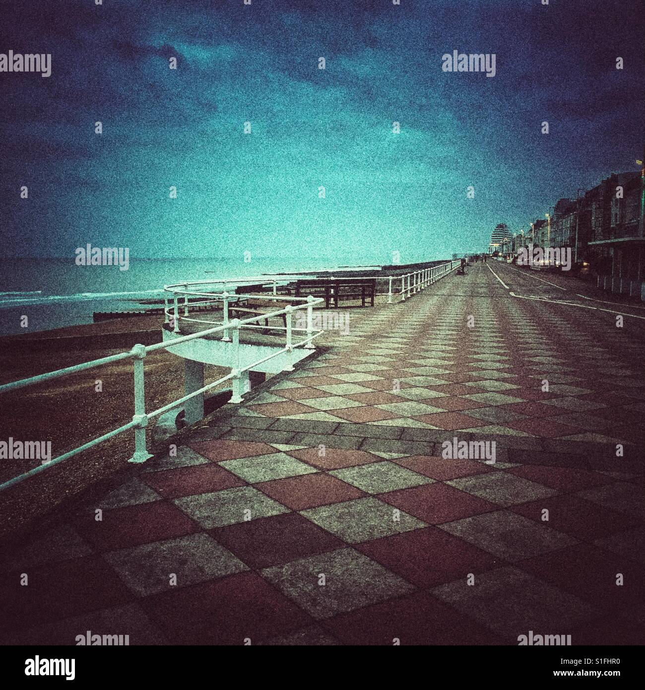 Promenade in Hastings, East Sussex, England - Smartphone Captured Stock Image