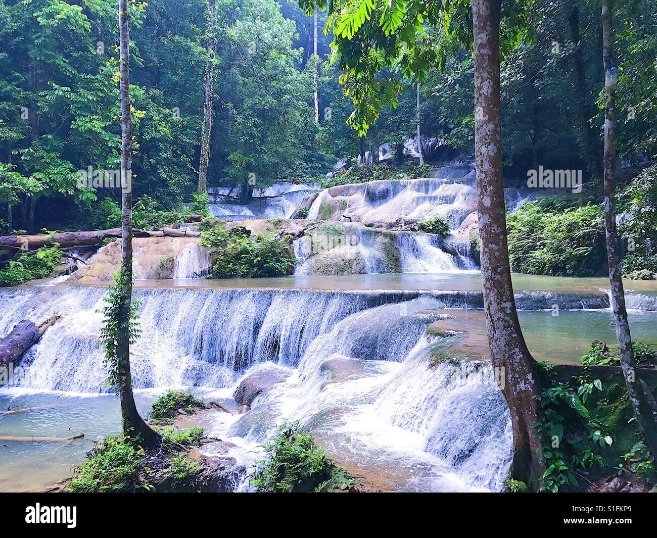 Moramo waterfall at Southeast Sulawesi, Indonesia Stock Photo