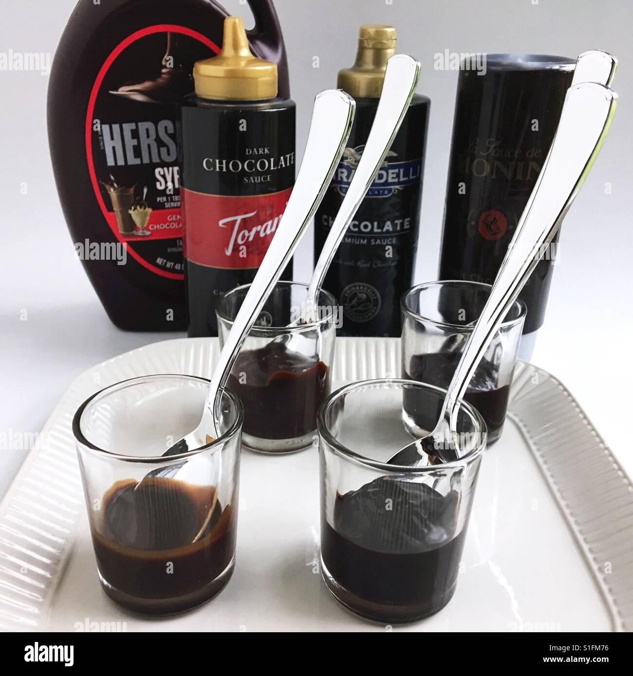 A chocolate syrup taste test Stock Photo Alamy