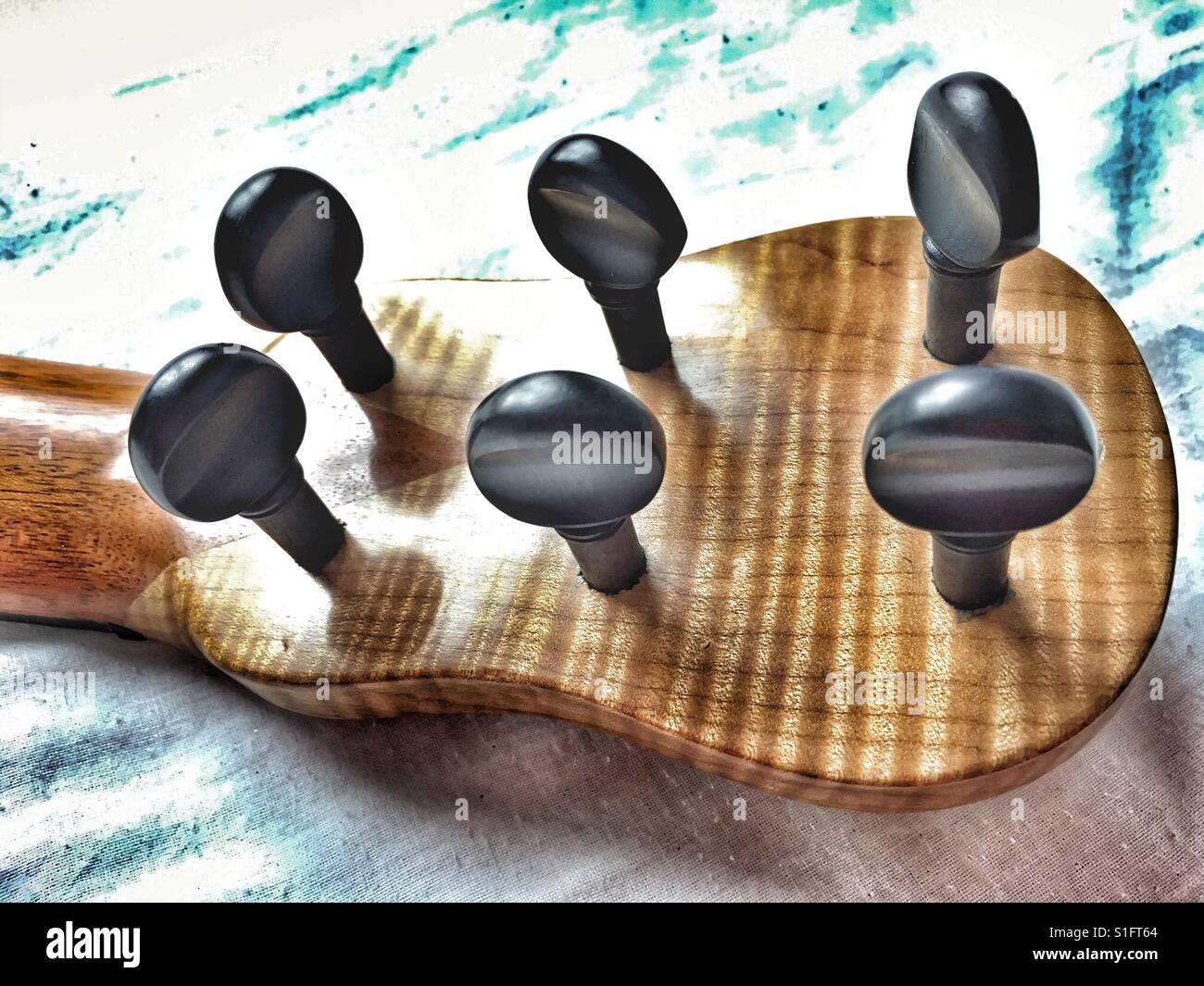 Classical guitar tuning pegs Stock Photo Alamy