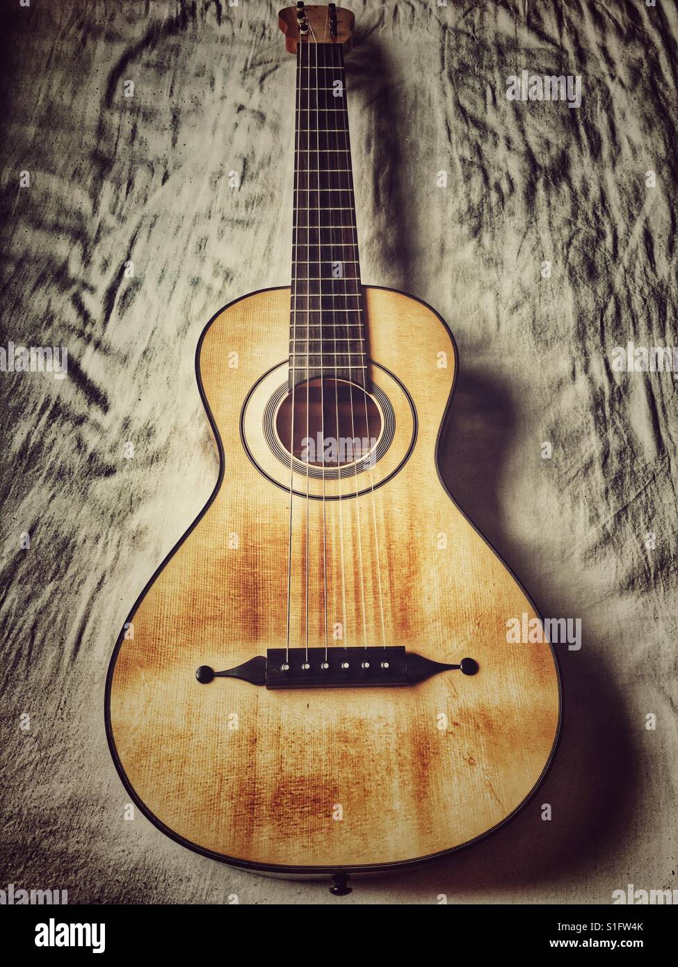 Copy of a Panormo Fecit classical guitar - Smartphone Captured Stock Image