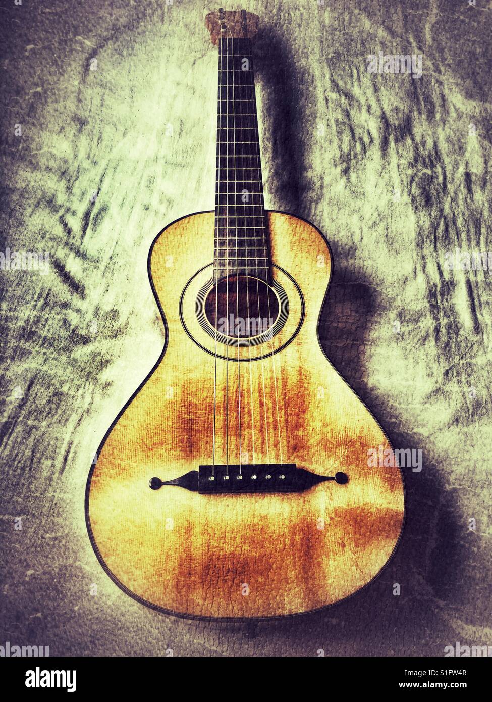 Copy of a Panormo Fecit classical guitar - Smartphone Captured Stock Image