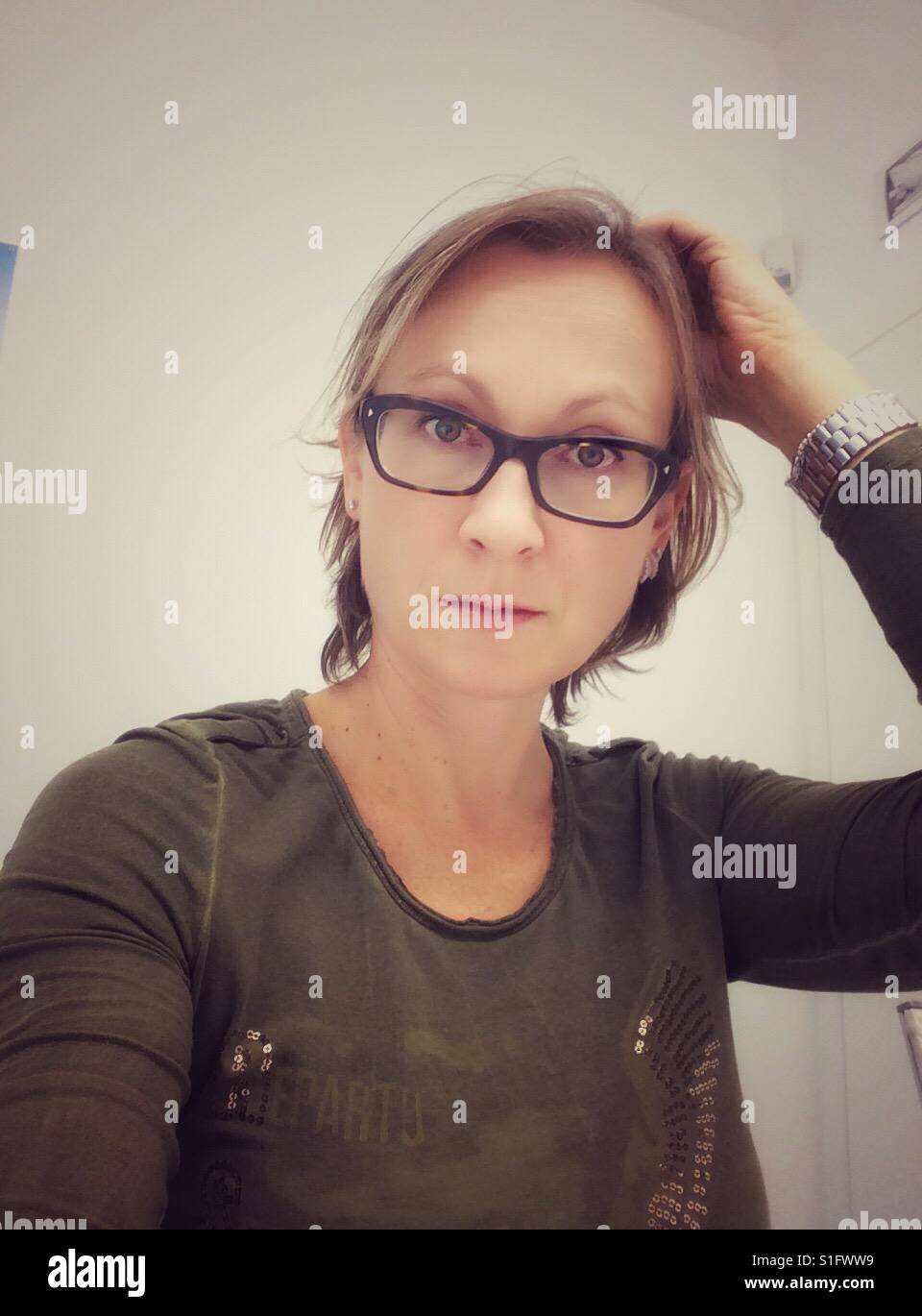 Selfie time - Smartphone Captured Stock Image