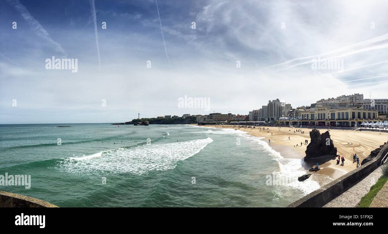 Coastal town, Biarritz, France. Stock Photo