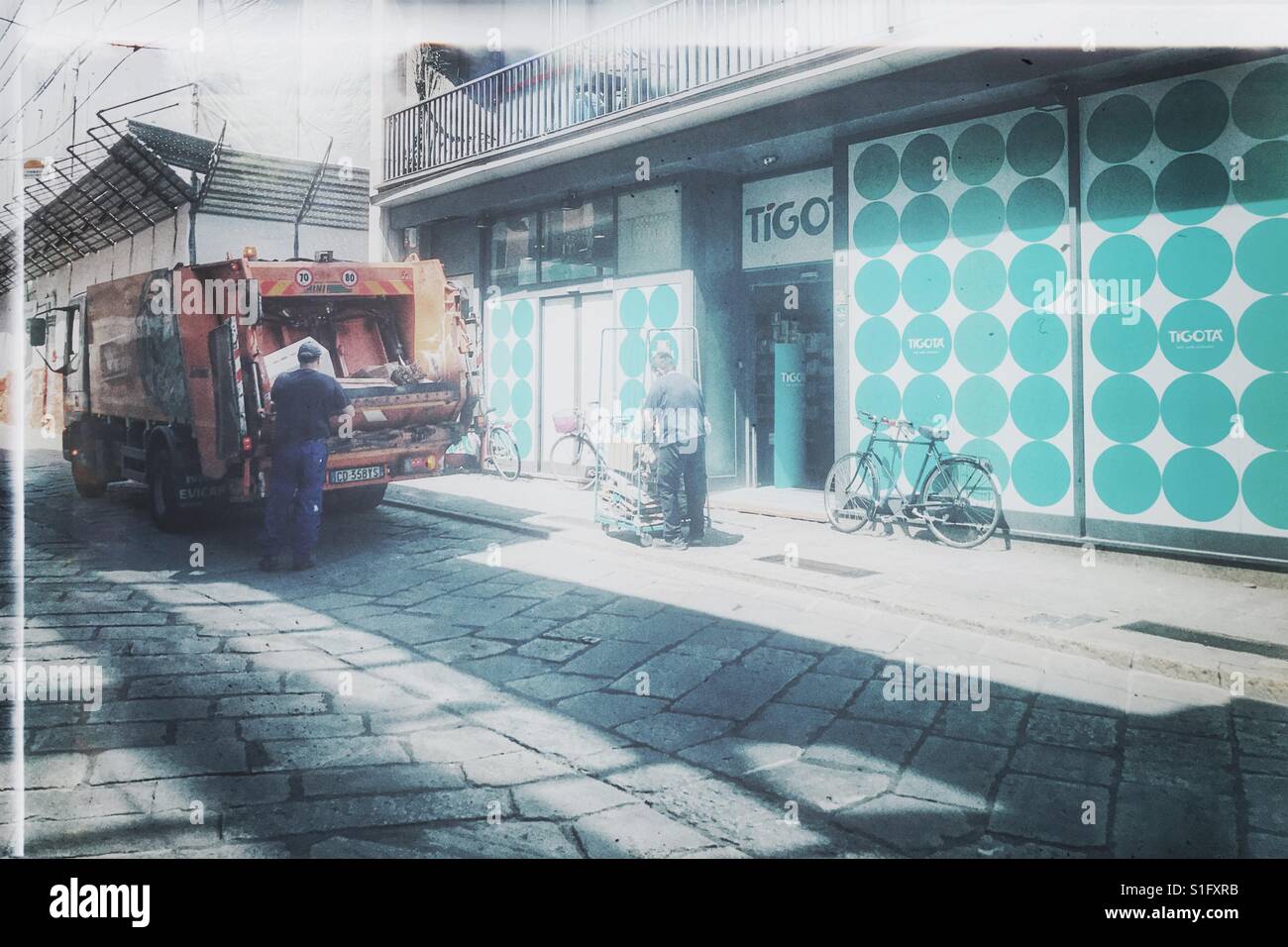 Waste and trash collection - Smartphone Captured Stock Image