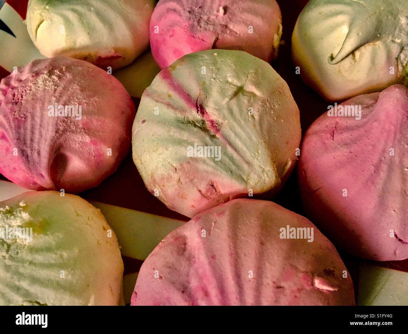 Marshmallow white and pink - Smartphone Captured Stock Image