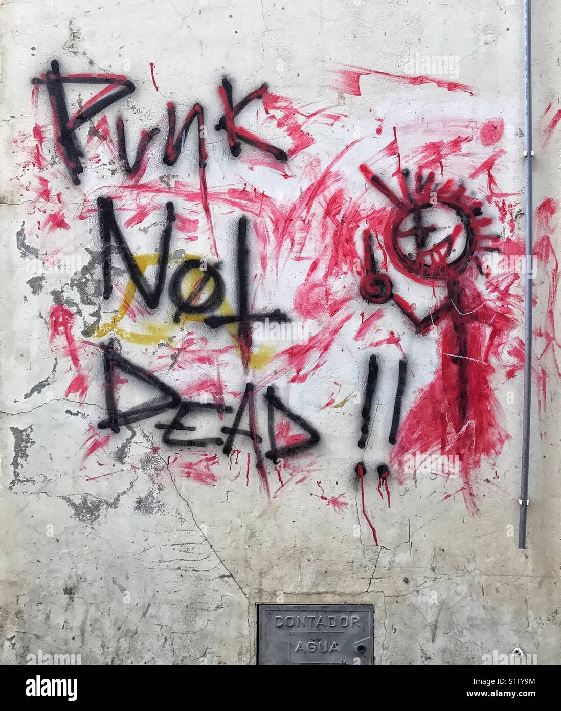 Punk not dead, grafitti Stock Photo