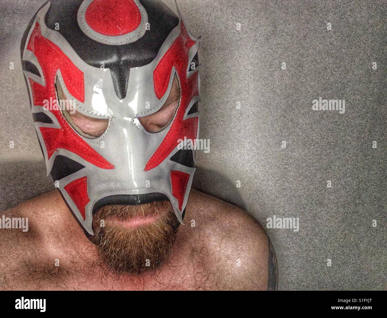 Luchador in Mask Stock Photo