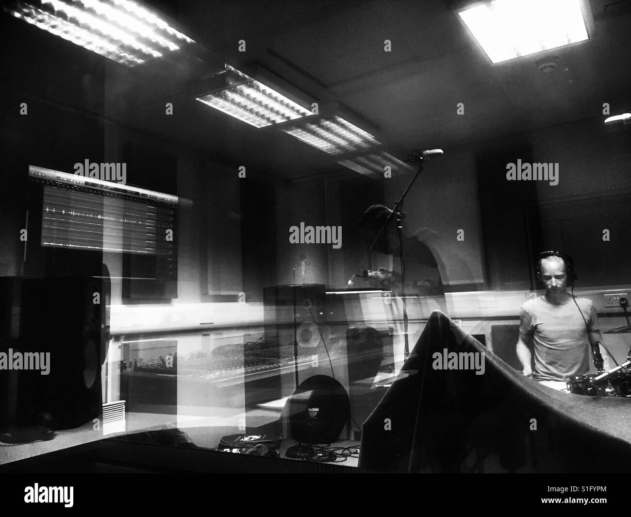 Recording Drums Stock Photo