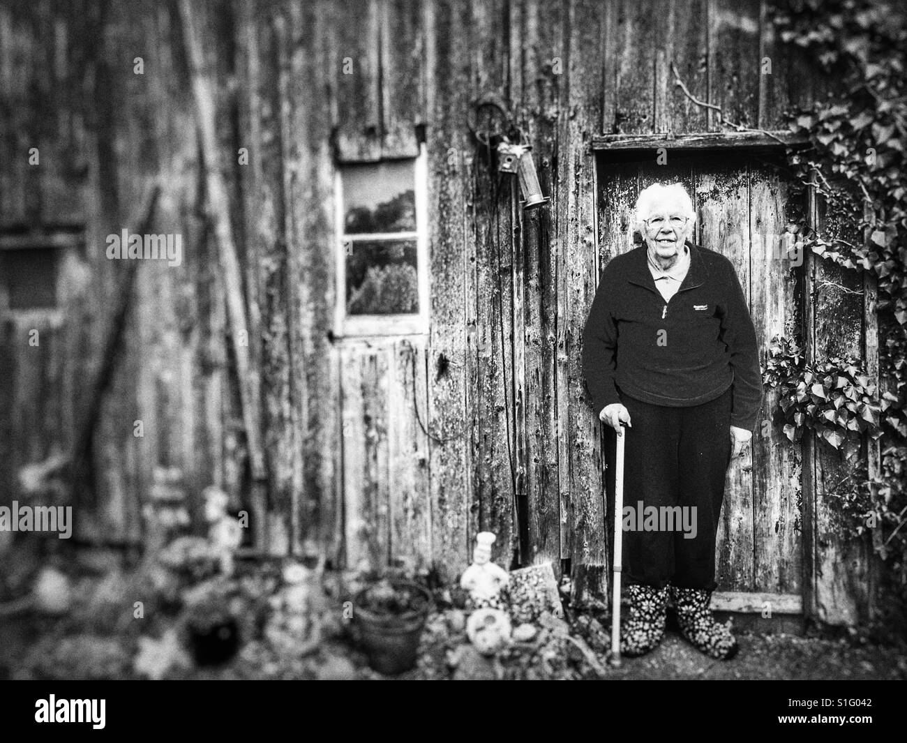 Pensioner UK - Smartphone Captured Stock Image