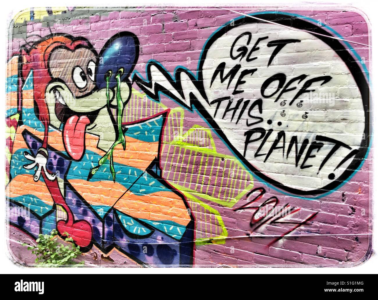 Colourful wall art Stock Photo Alamy
