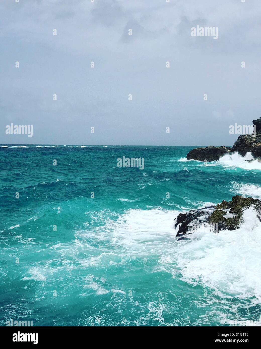 Crashing waves - Smartphone Captured Stock Image