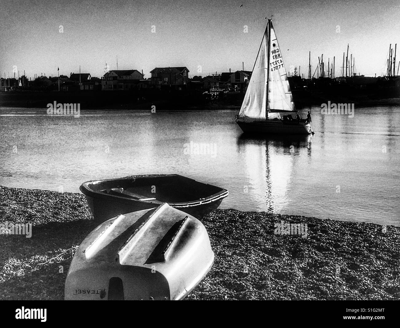 River Deben Bawdsey Ferry Suffolk - Smartphone Captured Stock Image