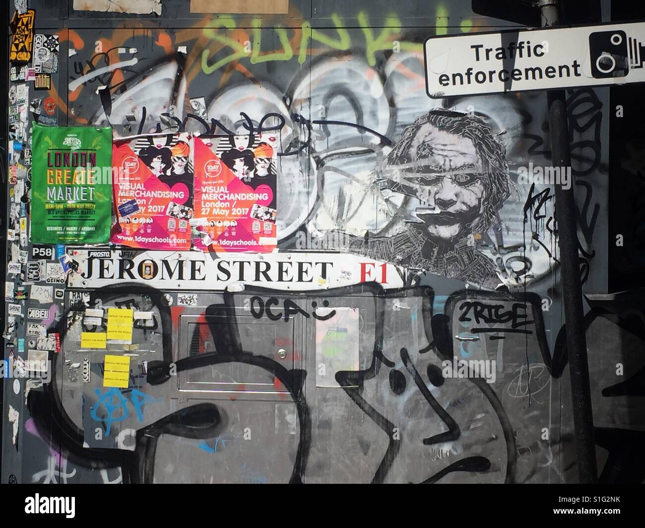 Graffiti on Jerome St, East London Stock Photo Alamy