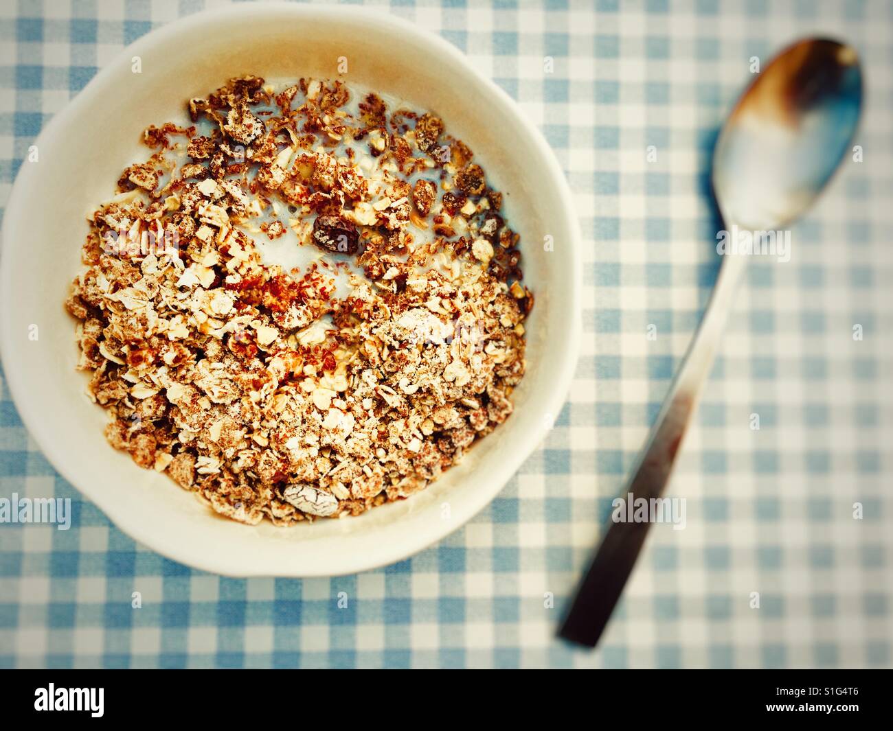 Bowl of muesli - Smartphone Captured Stock Image
