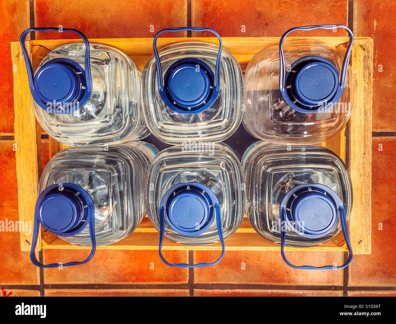 Spring water bottles - Smartphone Captured Stock Image