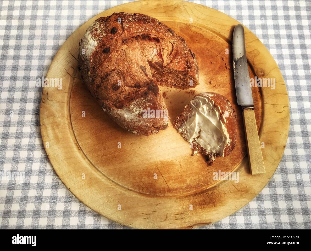 Cherry and chocolate bread - Smartphone Captured Stock Image