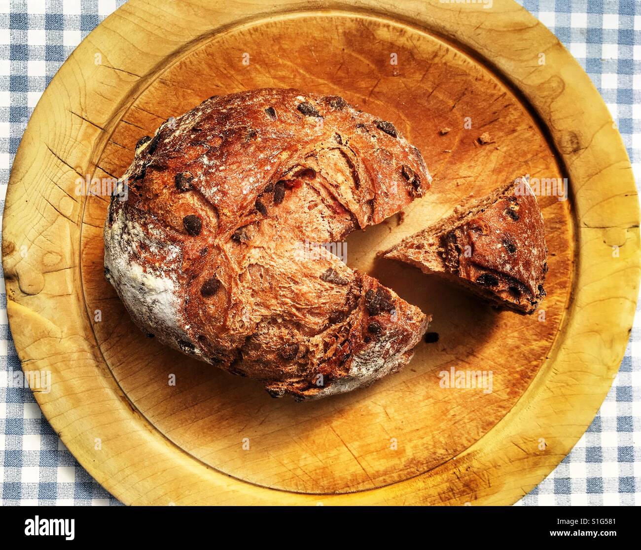 Cherry and chocolate bread - Smartphone Captured Stock Image