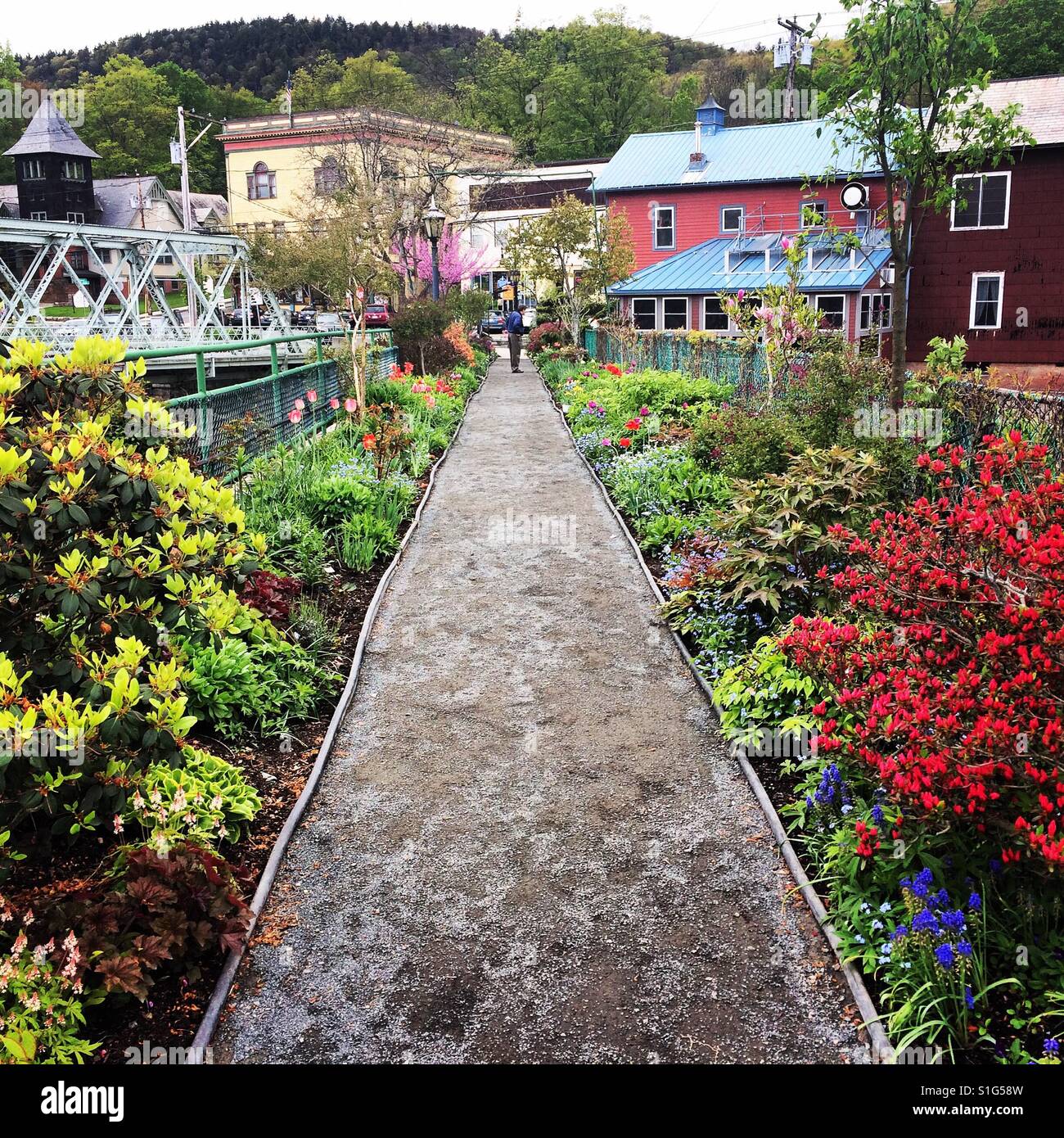 Shelburne falls, bridge of flowers hires stock photography and images