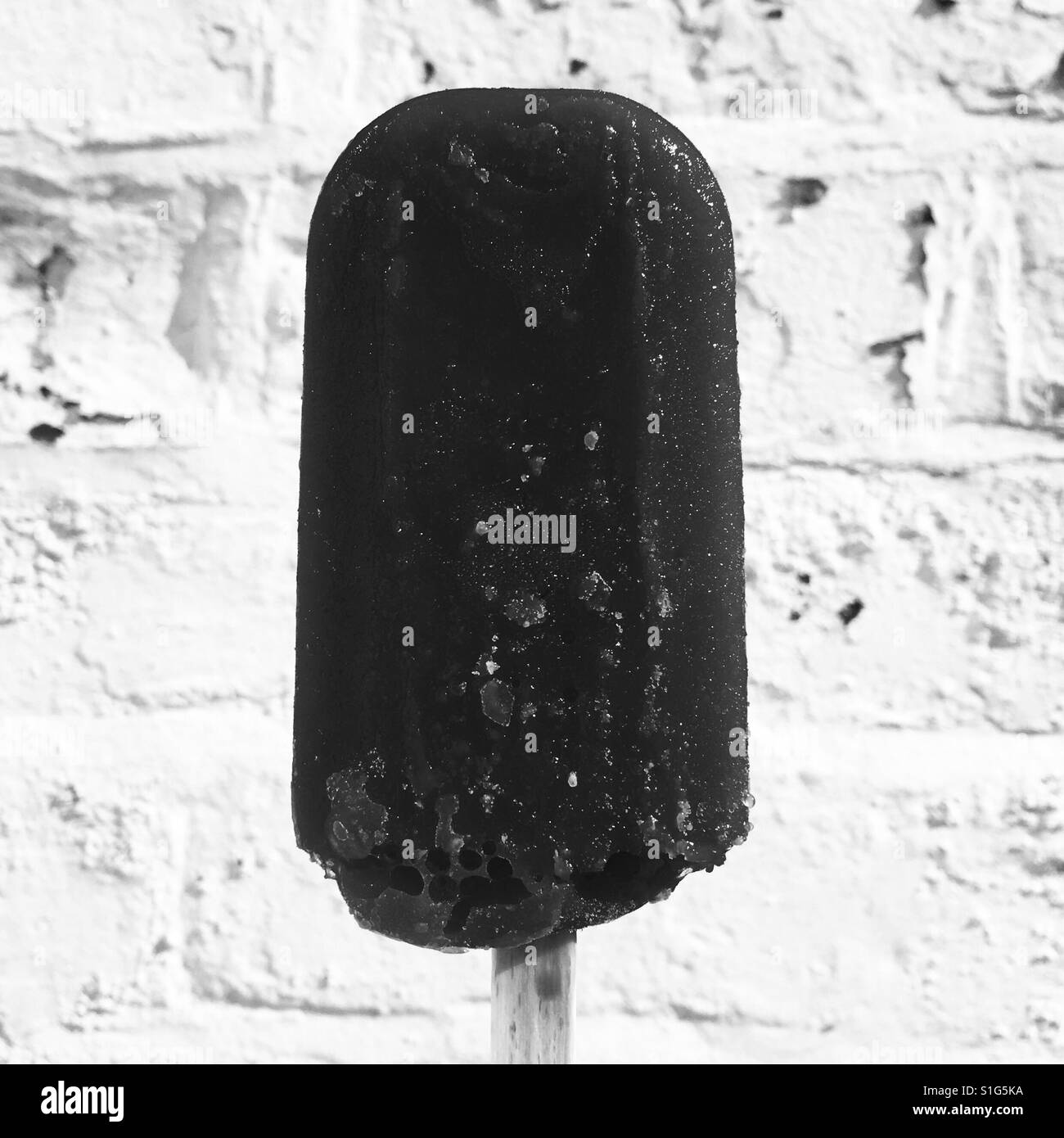 Ice lolly in black and white Stock Photo Alamy