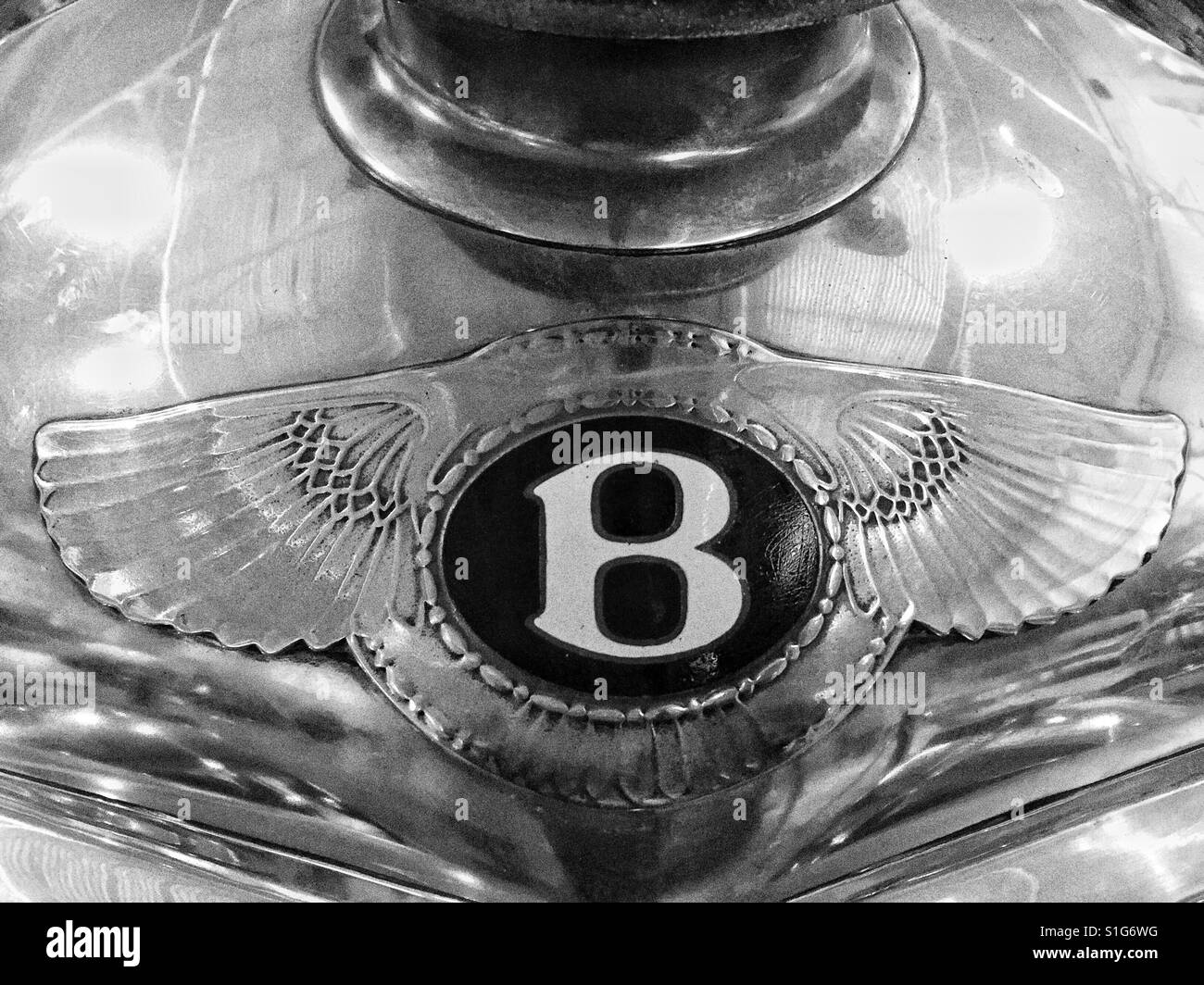 Bentley vintage car hood bonnet Stock Photo