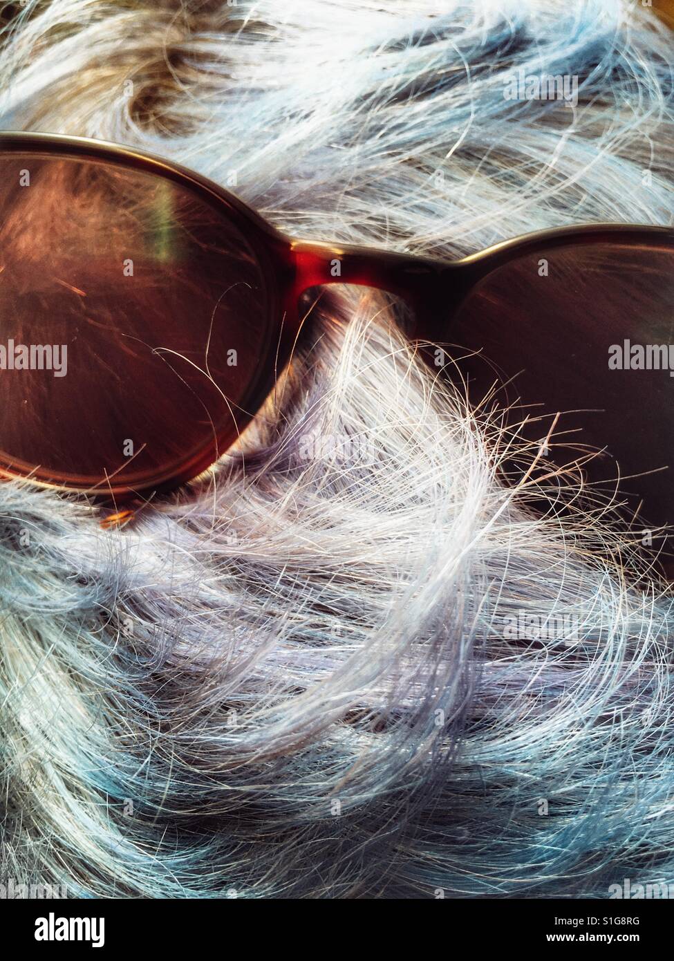 Sunglasses on top of woman's head - Smartphone Captured Stock Image