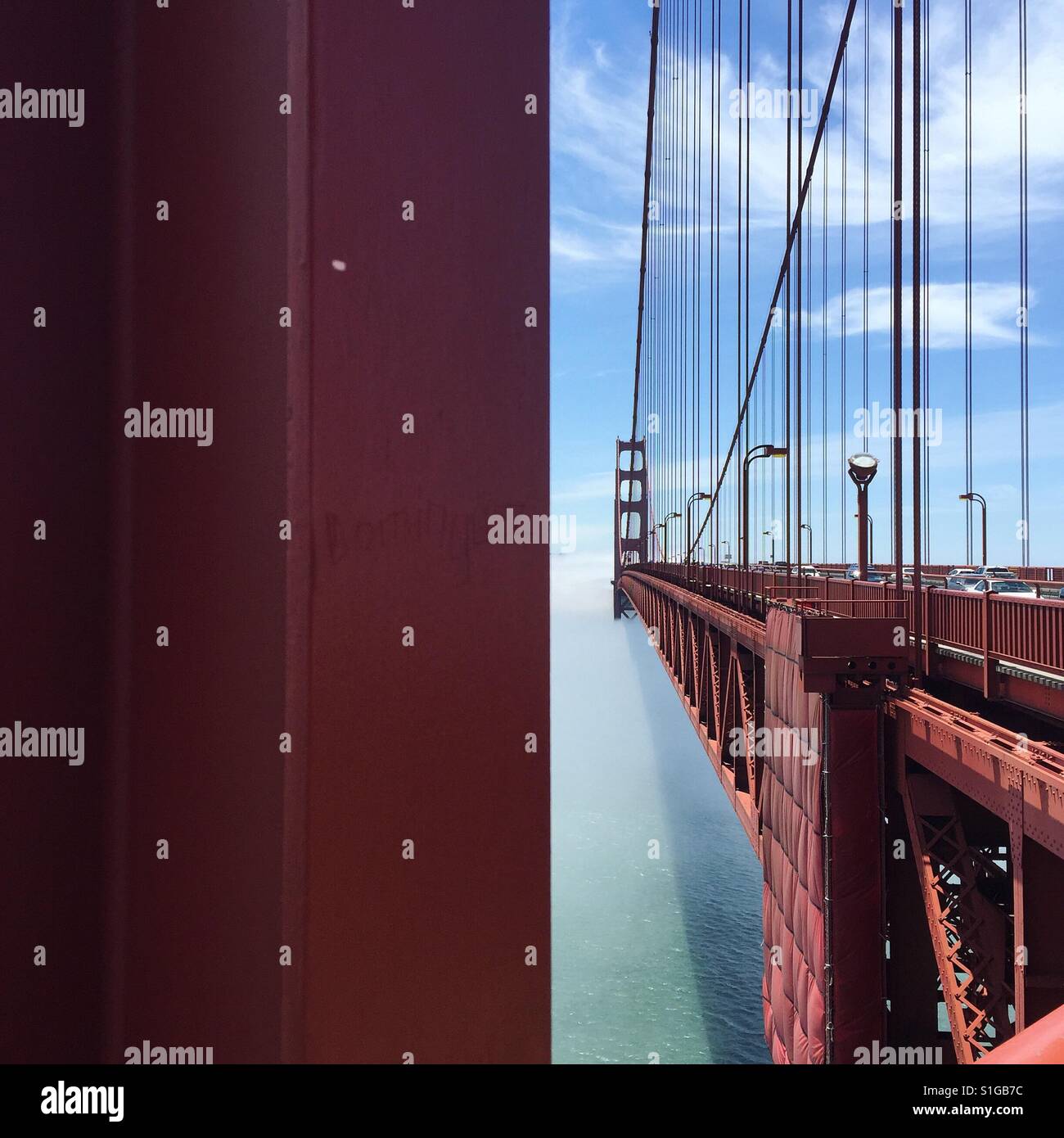 San Francisco Golden Gate Bridge in midday Stock Photo