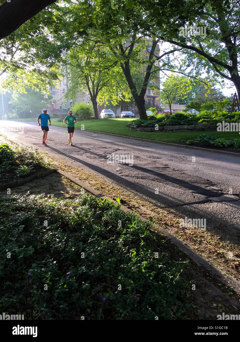 Running downhill - Smartphone Captured Stock Image