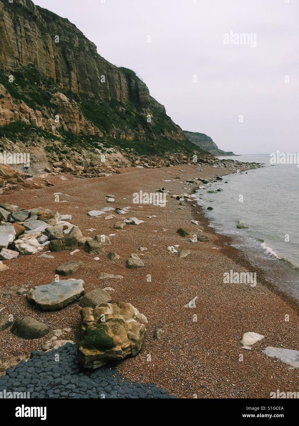 Shore of Hastings in East Sussex England U.K. - Smartphone Captured Stock Image