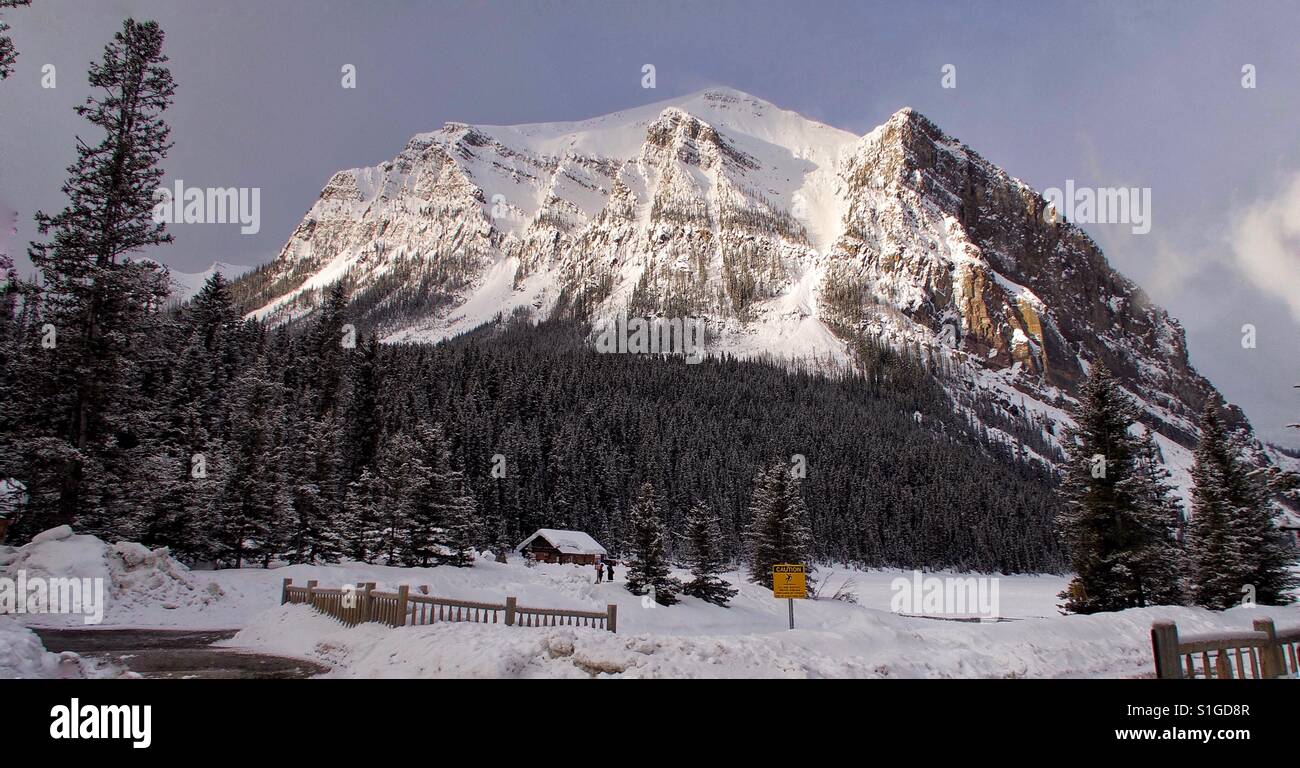 Mount Fairview, Lake Louise, near Banff, Alberta Stock Photo
