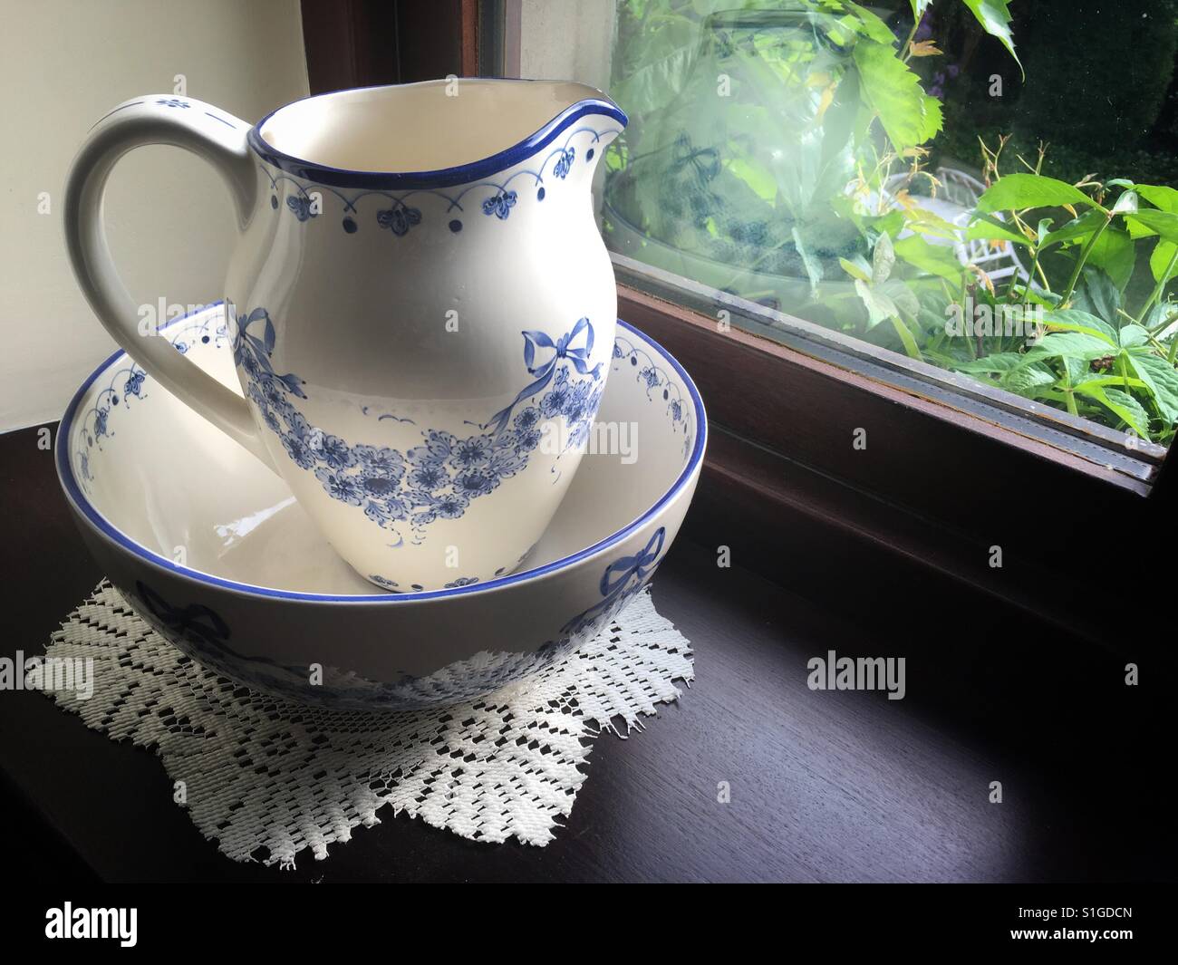 Wash jug and bowl - Smartphone Captured Stock Image