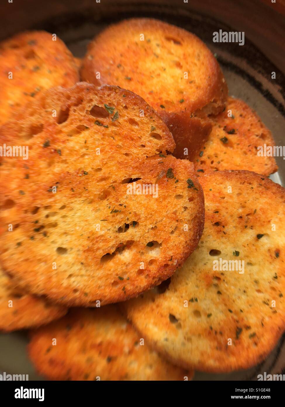 Toasted bread crostini Stock Photo Alamy