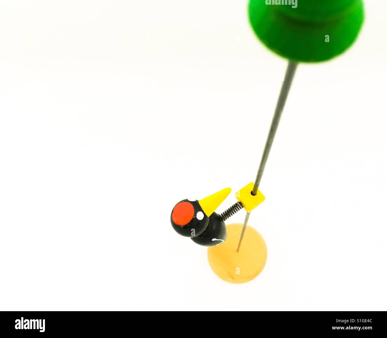 Wooden woodpecker child's toy - Smartphone Captured Stock Image Wooden woodpecker child's toy - Smartphone Captured Stock Image