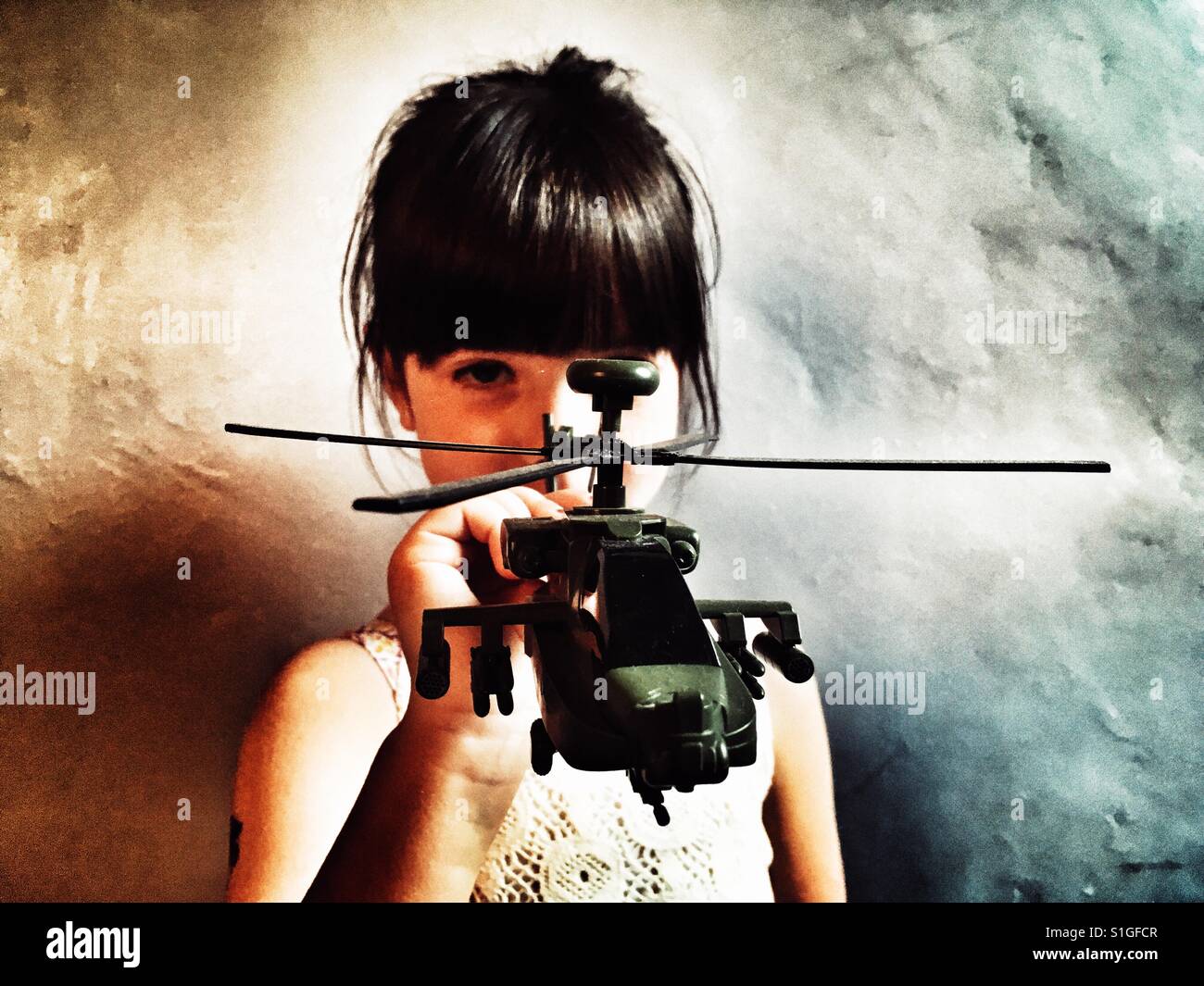 Attack helicopter - Smartphone Captured Stock Image