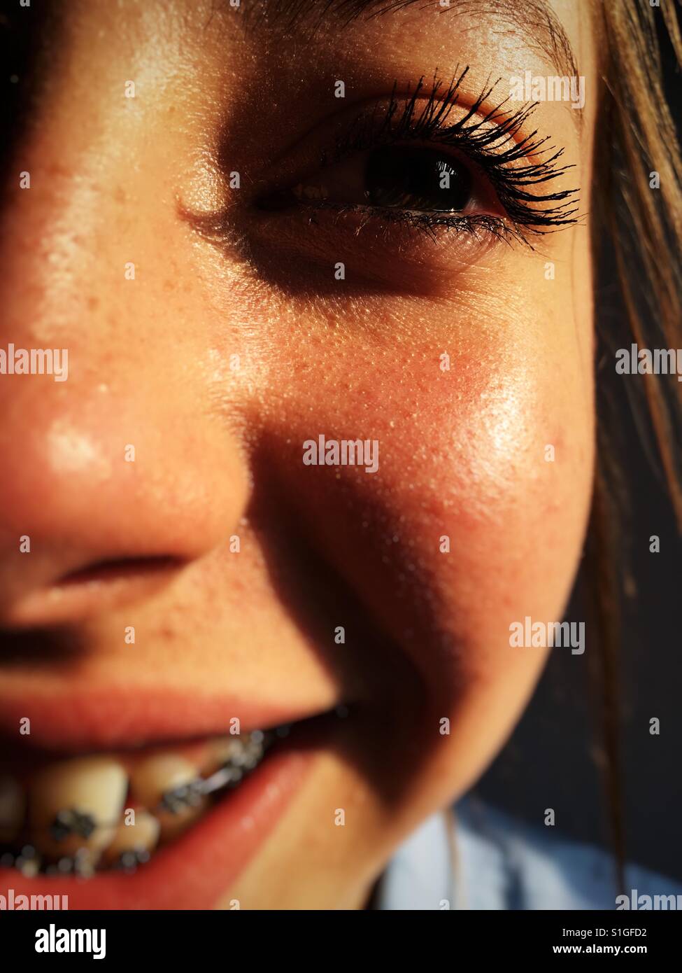 Eye lashes - Smartphone Captured Stock Image