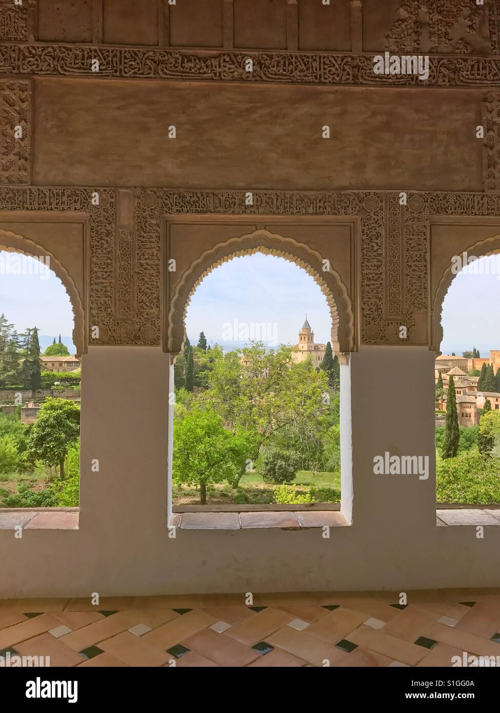 Arches in the alhambra in granada hi-res stock photography and images ...