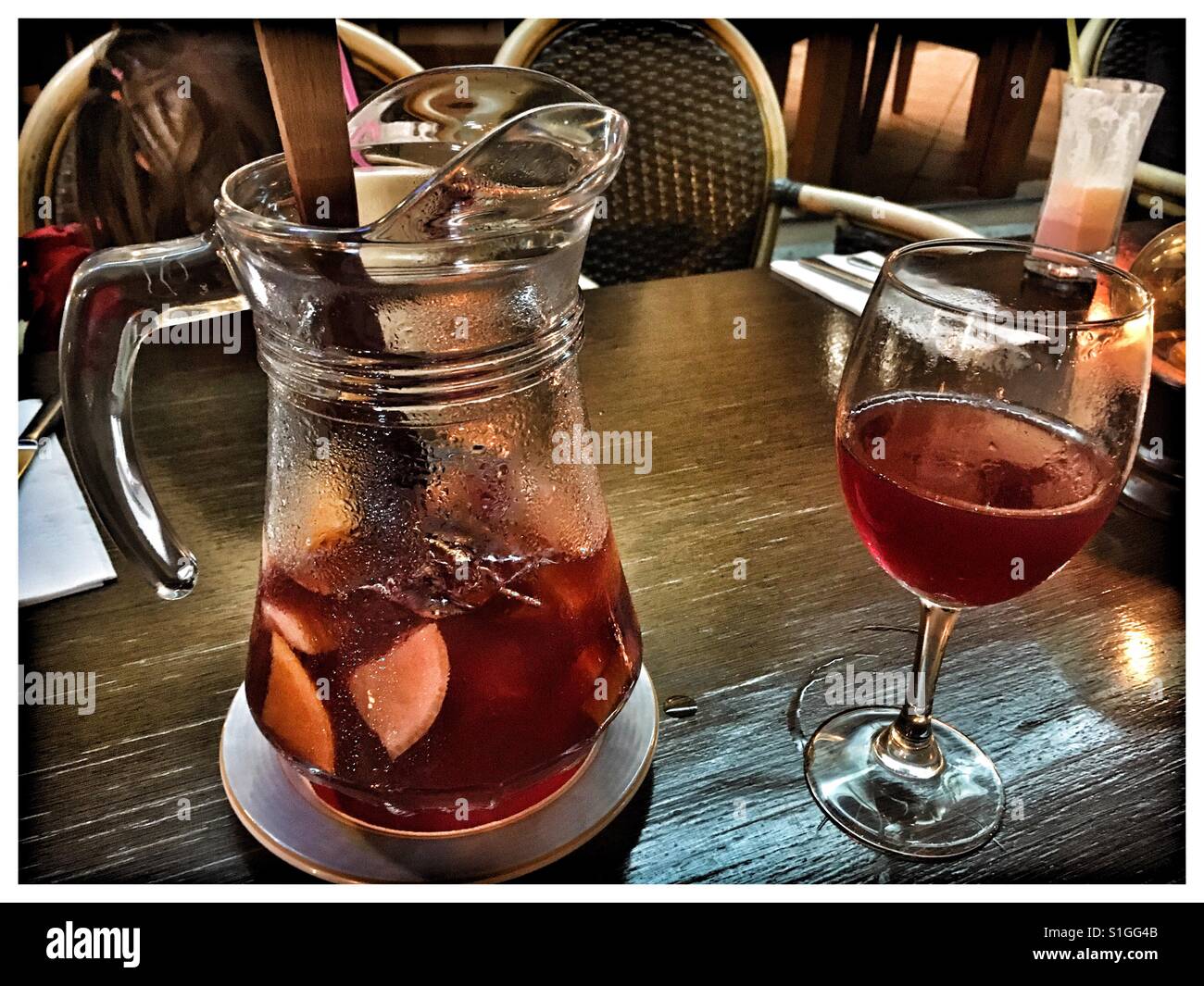 Jug of Sangria Stock Photo - Alamy