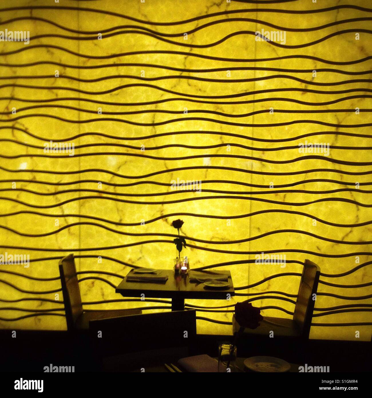 Restaurant table for two Stock Photo Alamy