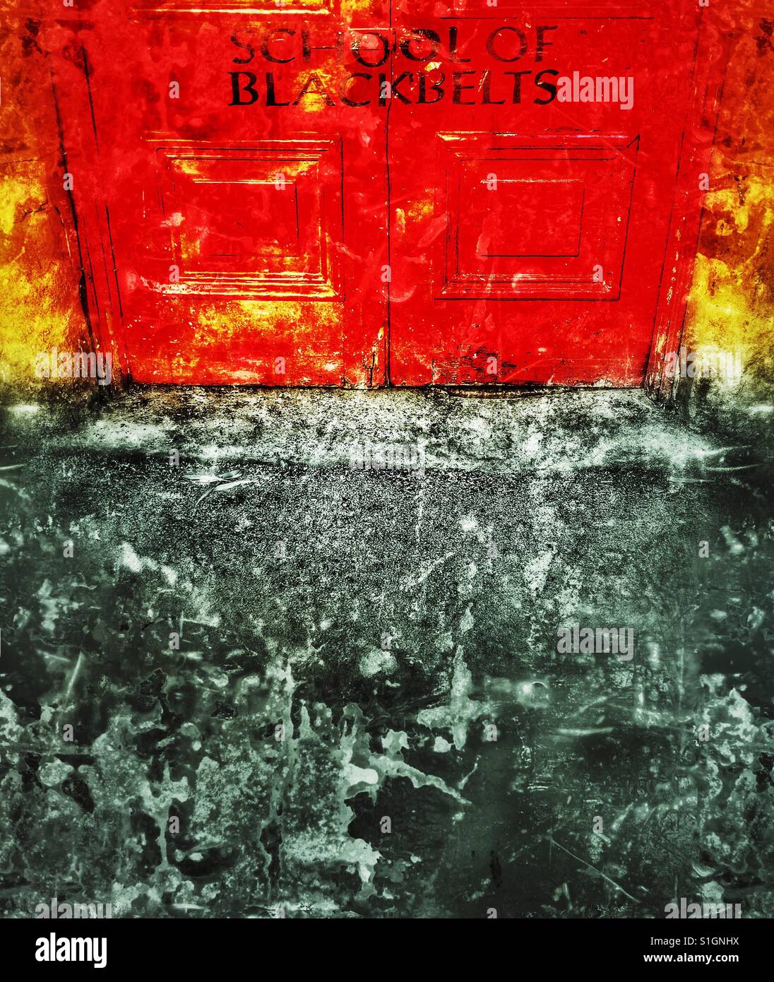 Martial arts school - Smartphone Captured Stock Image