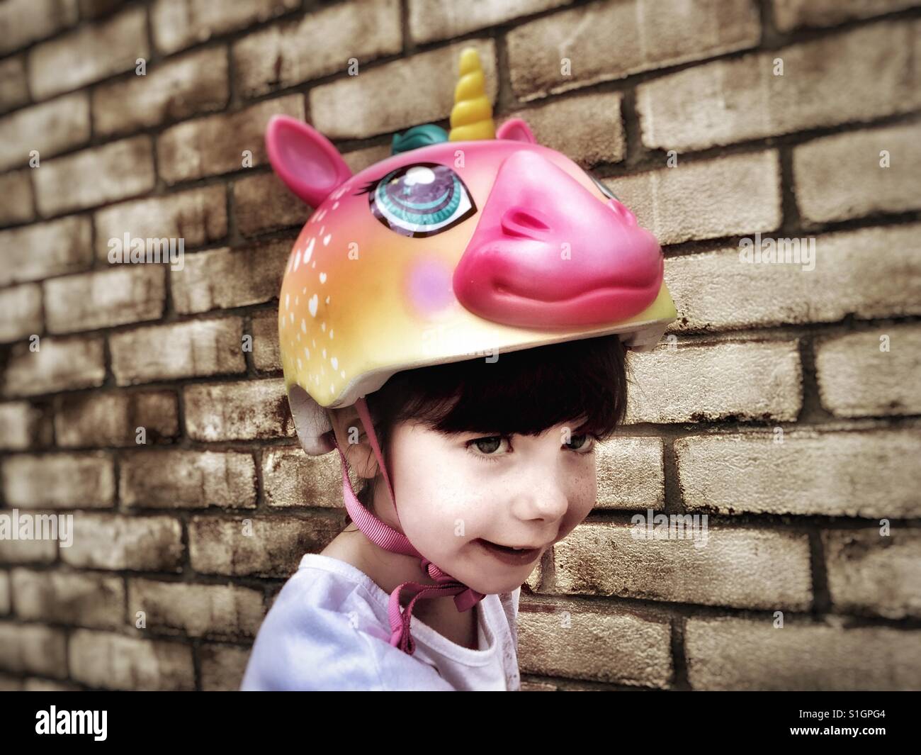 Unicorn cycle helmet Stock Photo - Alamy