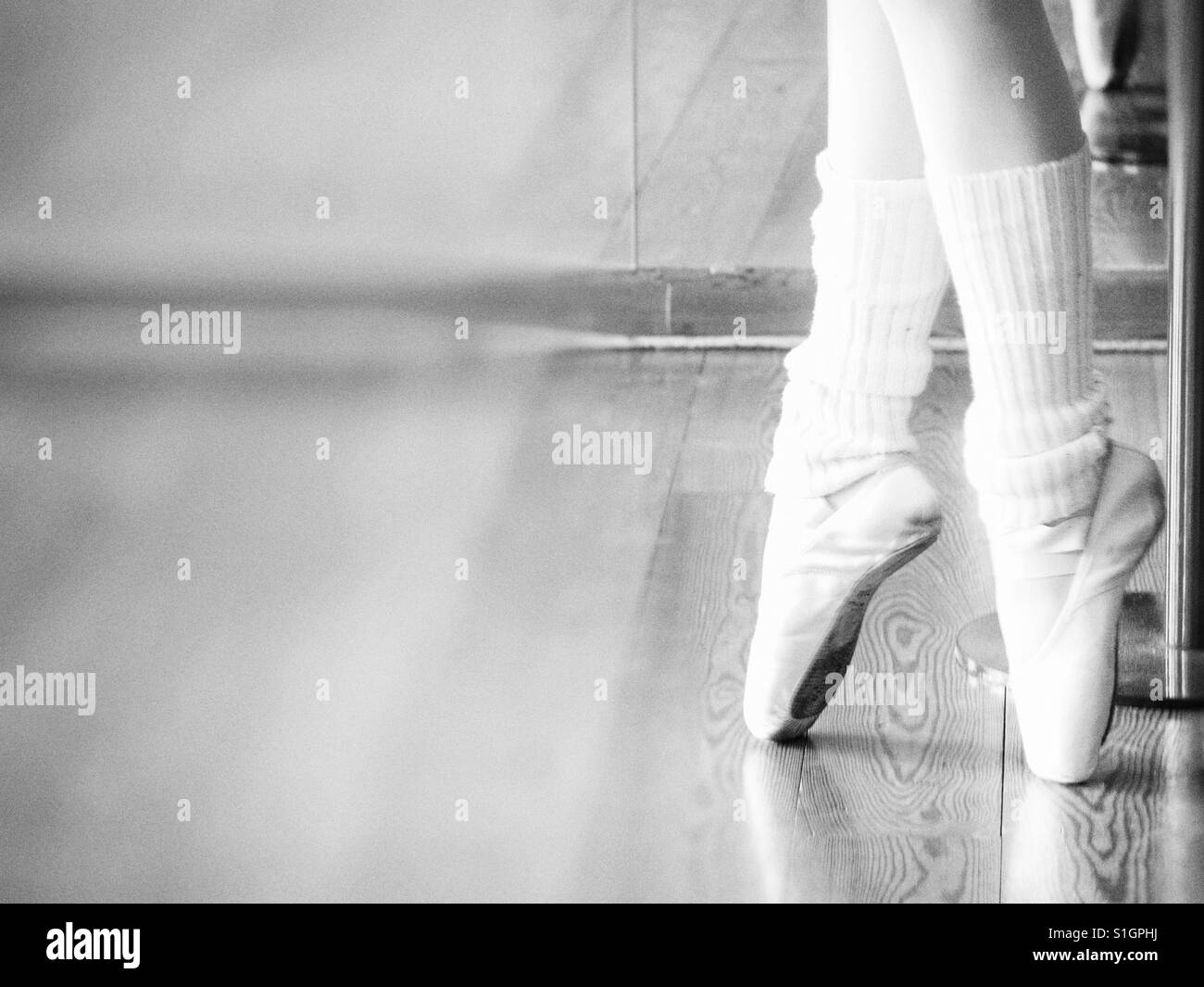 Ballet dancer practice in the studio - Smartphone Captured Stock Image