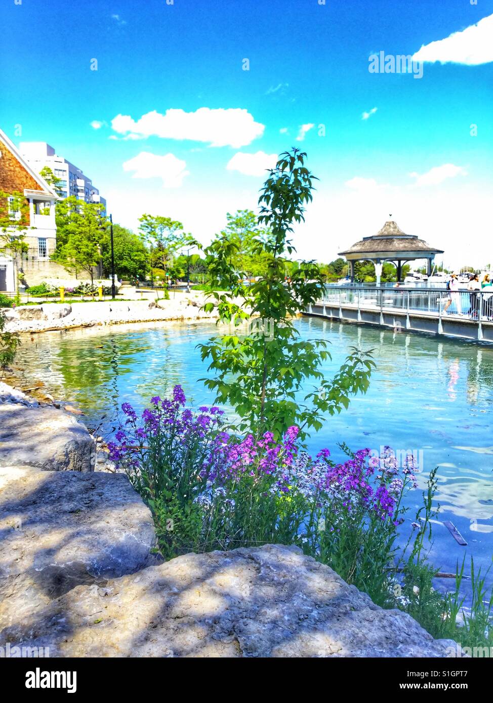 Toronto Etobicoke waterfront. - Smartphone Captured Stock Image