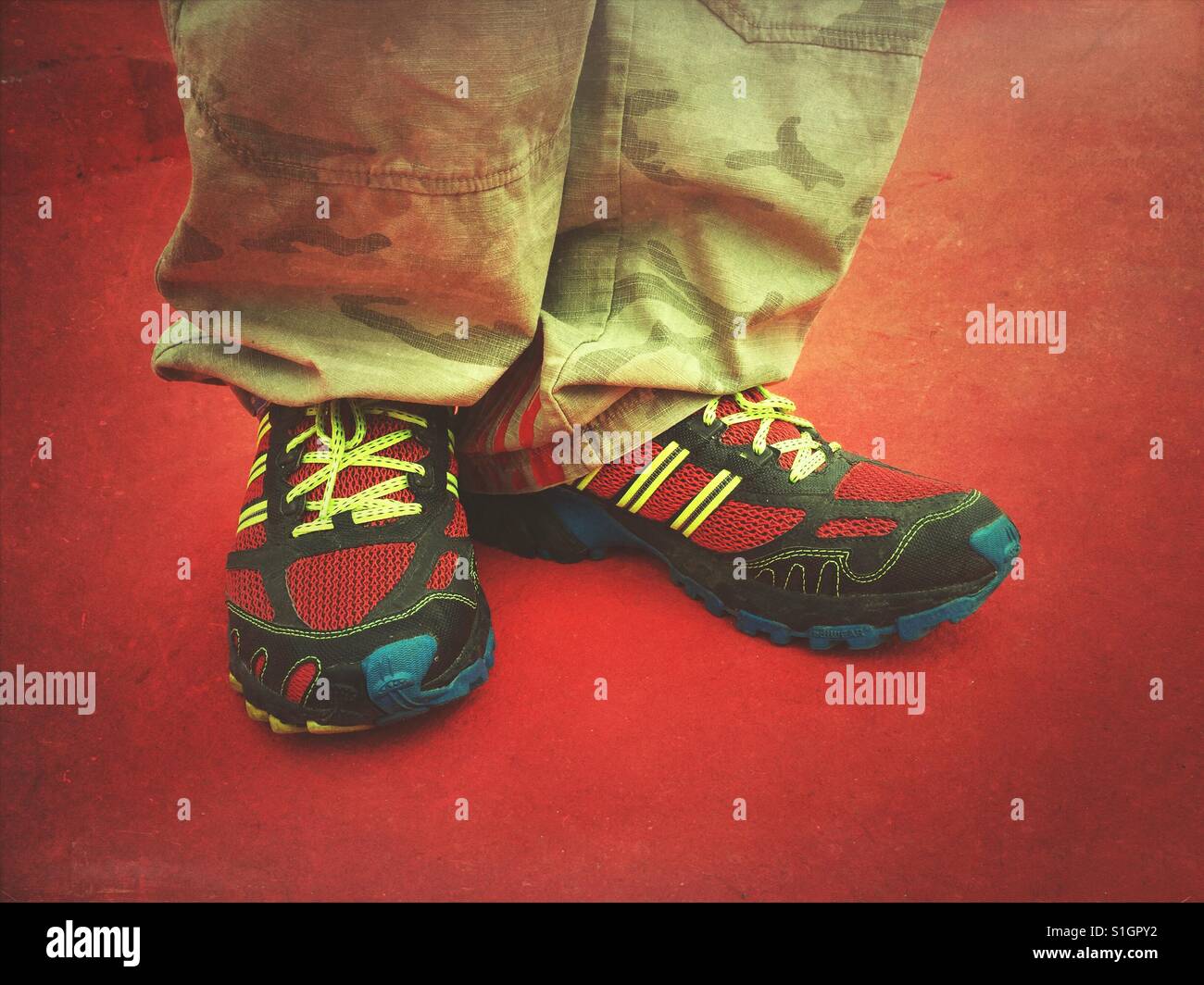 Running shoes - Smartphone Captured Stock Image