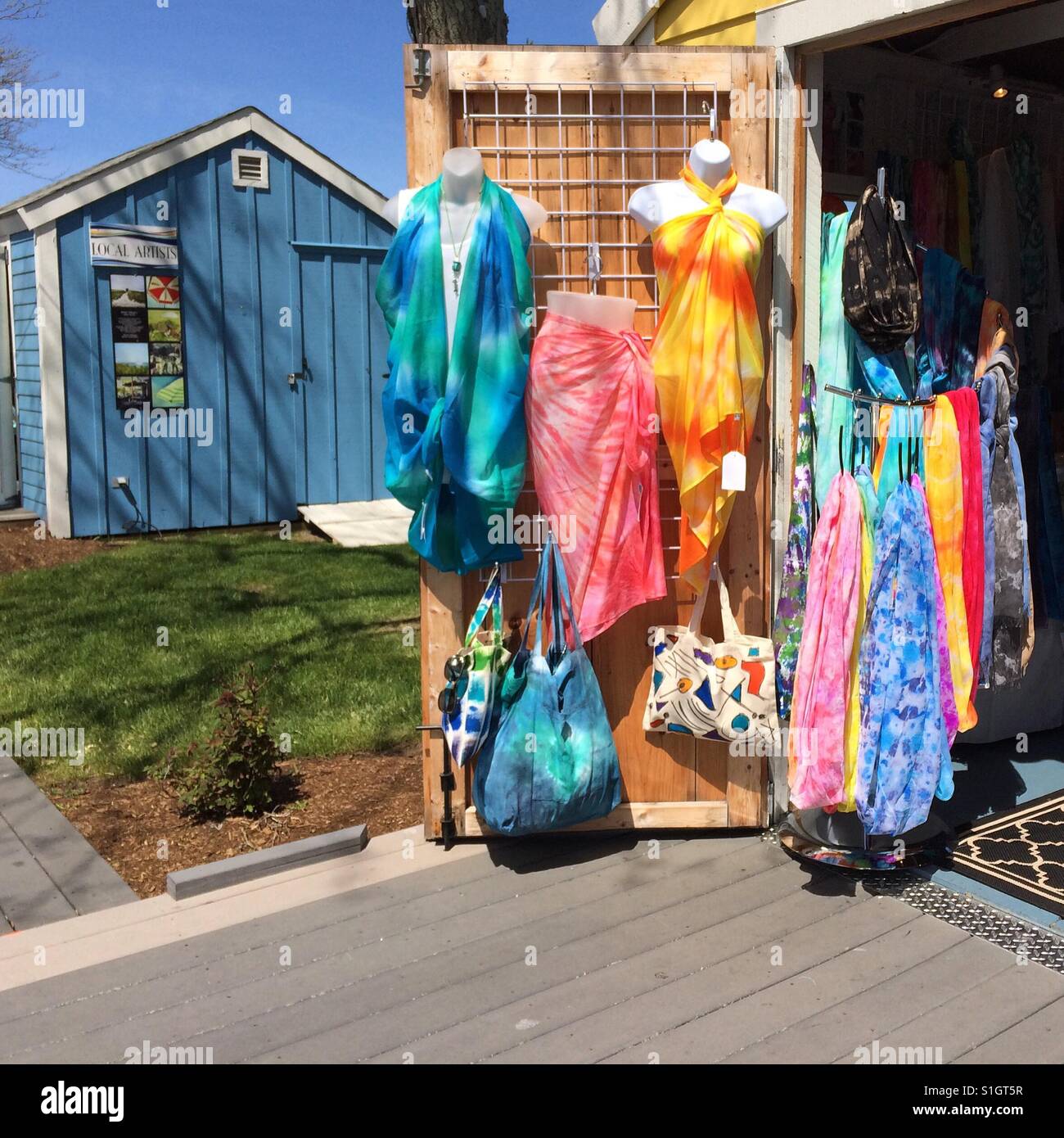 Hyannis Harbor Artist Shanties, Hyannis, Cape Cod, Massachusetts - Smartphone Captured Stock Image