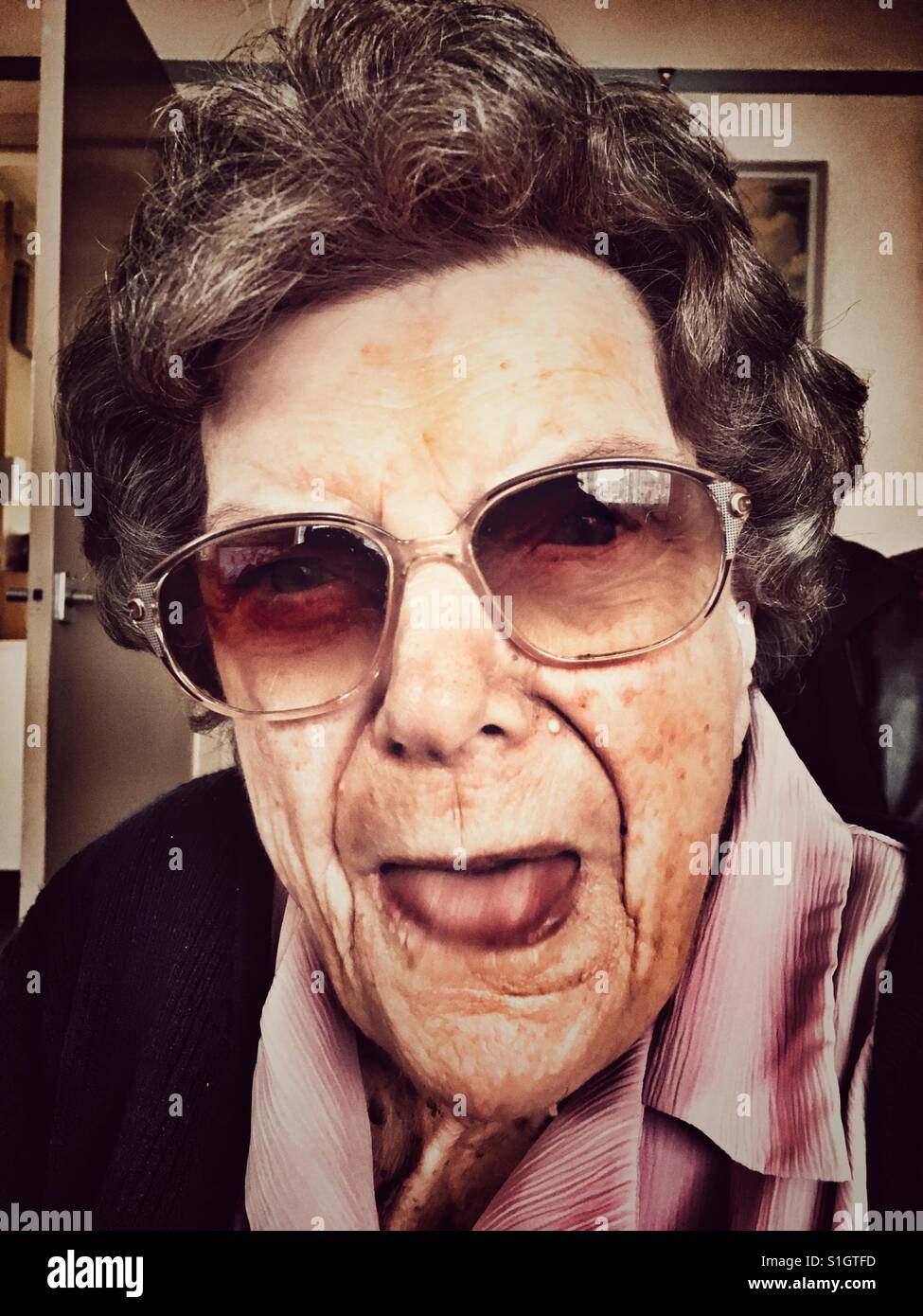 95-year old woman Stock Photo