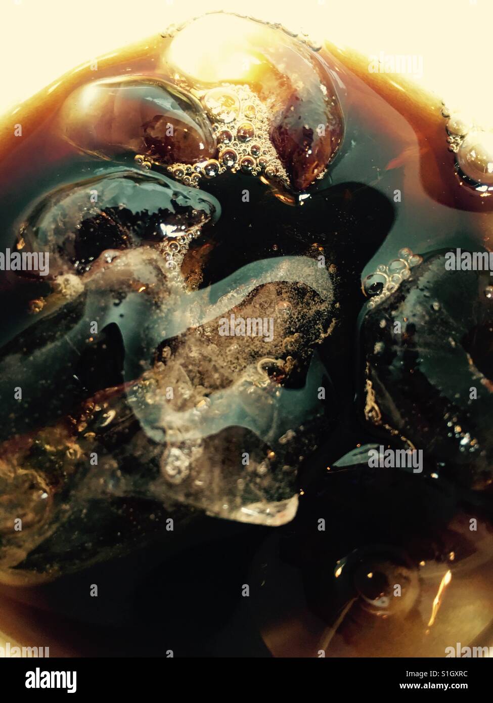 Iced coffee close up - Smartphone Captured Stock Image