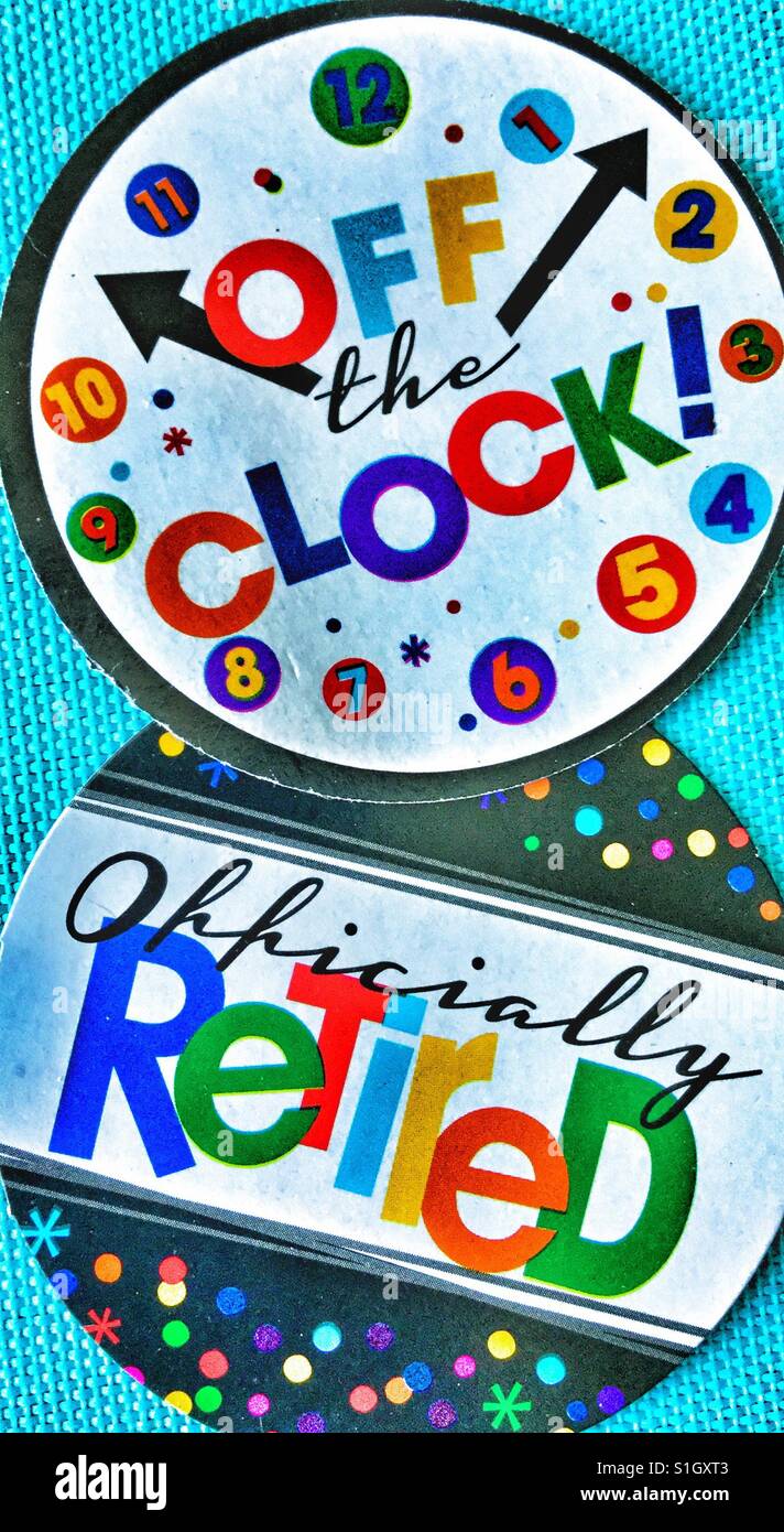 Retirement table decorations. - Smartphone Captured Stock Image