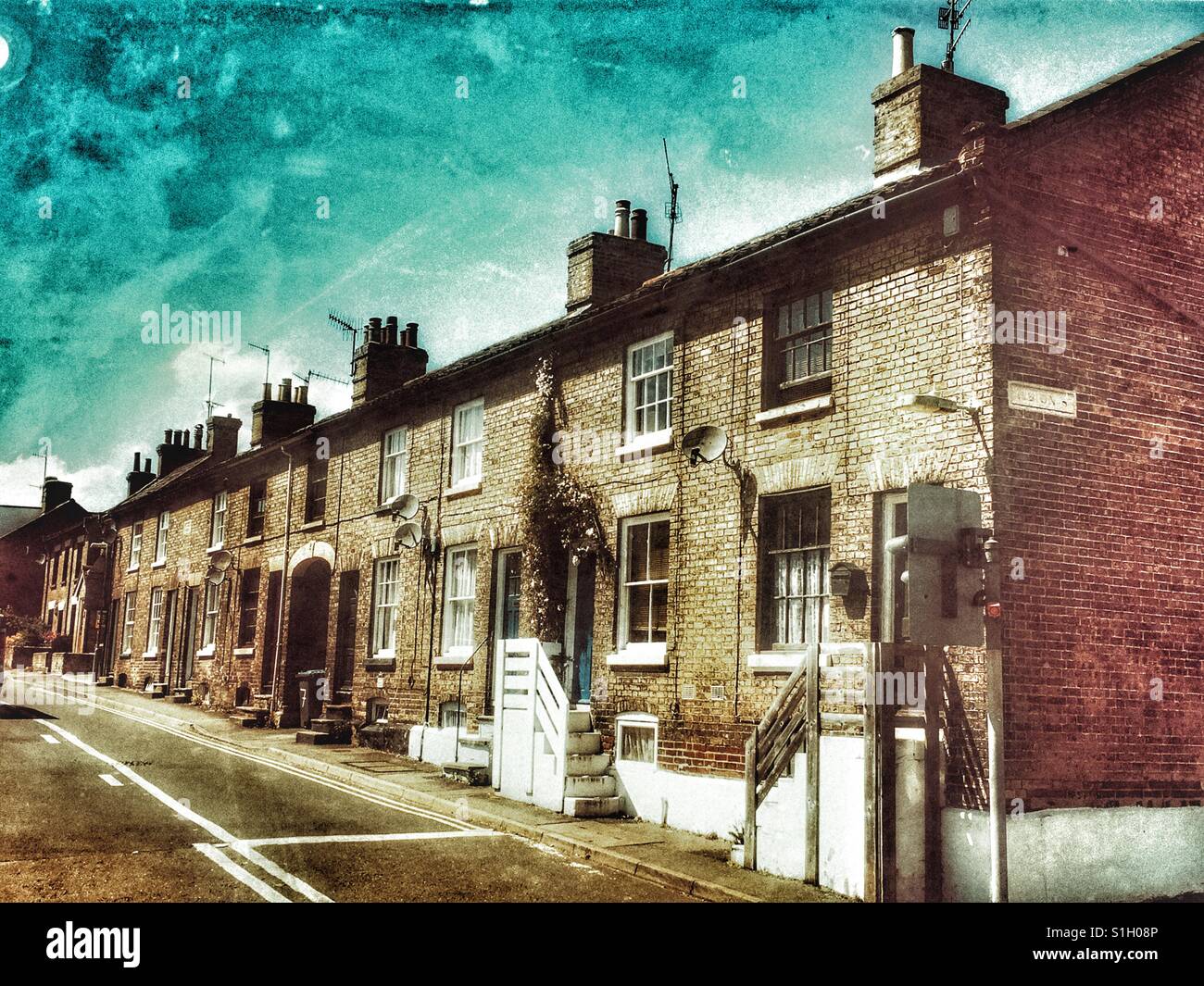 Former railway workers houses Saxmundham Suffolk Stock Photo Alamy